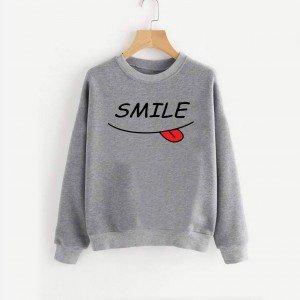 Naughty Smile  (Printed) Warm Sweatshirt SS-07