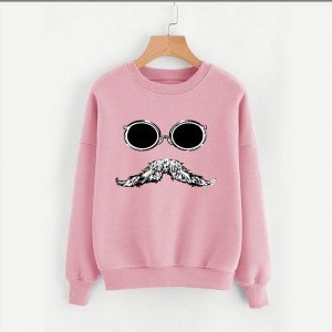Pink Smile  (Printed) Warm Sweatshirt SS-06