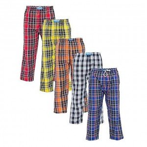 Pack of 5 Multiclour Cotton Checkered Trouser For Women