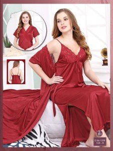 Precious Beautiful Bridal Nightwear With Gown Two Pieces (1341)