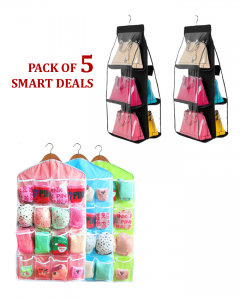 Pack Of 5- Smart Deal - Sweet Candy Color Wardrobe Wall Mounted Set