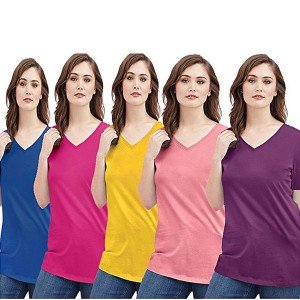 Pack of 5 Ultimate V-Neck Tee- Multicolor